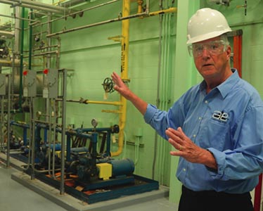 James Freihaut at East Campus steam plant