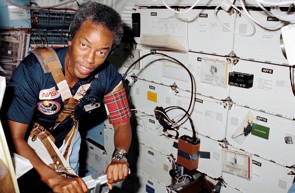Guy Bluford aboard Space Shuttle Challenger