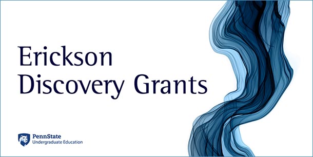 graphic with text that reads Erickson Discovery Grants Office of Undergraduate Education