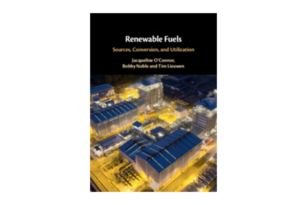 Black and yellow textbook titled Renewable Fuels