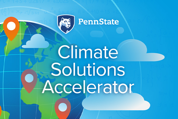 A logo for Penn State's Climate Solutions Accelerator.