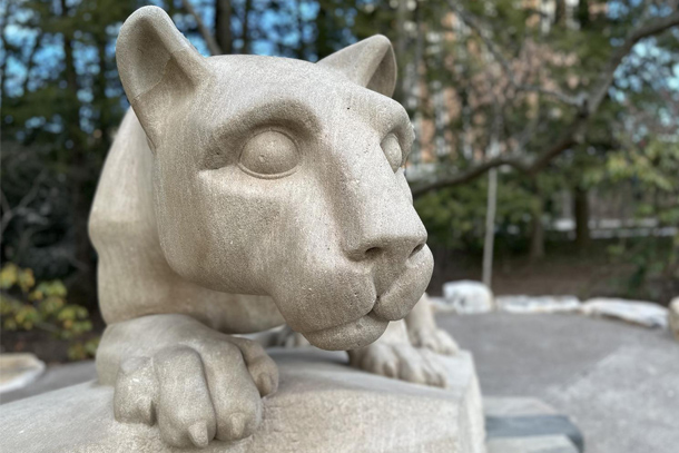 Nittany Lion Shrine at Penn State's University Park campus. 