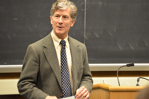Department head and aerospace engineering professor introduces NASA Chief Technologist's presentation.